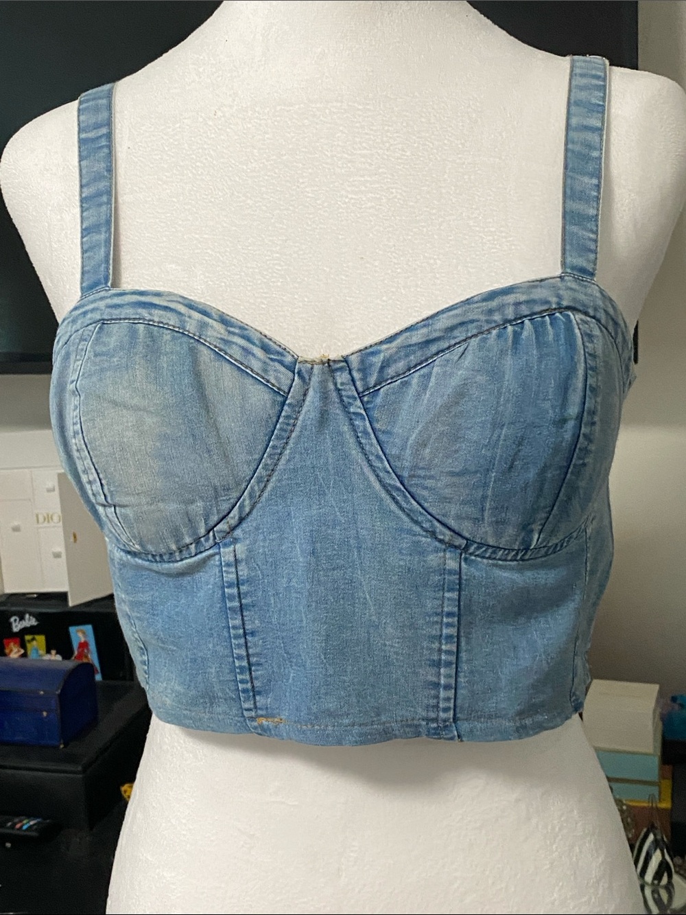 B-O-G COLLECTIVE Blue Jean Tank in a size Large! Made in India 🇮🇳